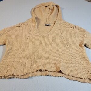 American Eagle Hoodie Boho‎ Sweater Cropped Knit V Neck Pullover Women's Medium